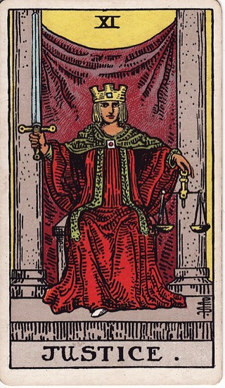 Justice tarot card (Rider-Waite)