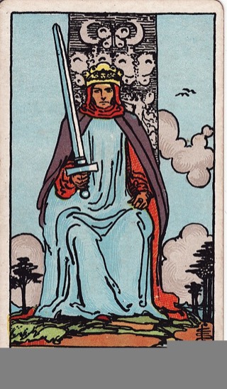 King of Swords tarot card (Rider-Waite)
