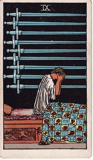 Nine of Swords tarot card (Rider-Waite)