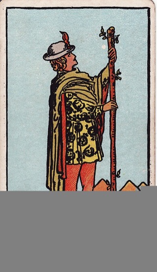 Page of Wands tarot card (Rider-Waite)
