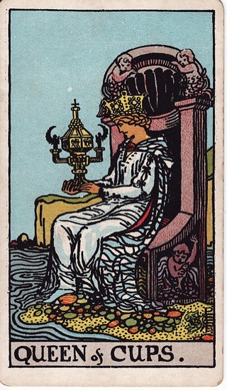 Queen of Cups tarot card (Rider-Waite)