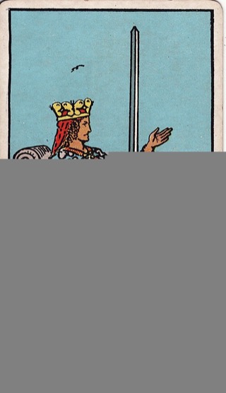 Queen of Swords tarot card (Rider-Waite)