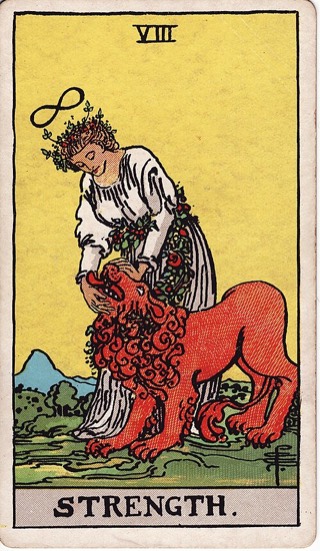 Strength tarot card (Rider-Waite)