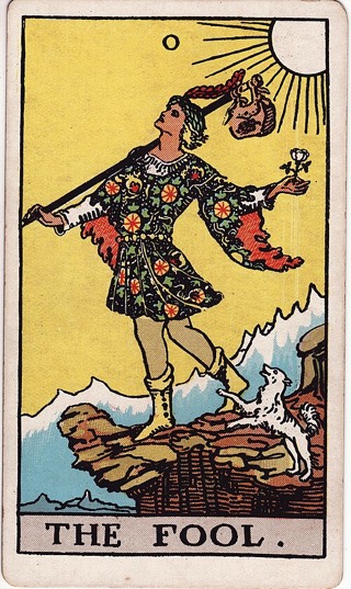 The Fool tarot card (Rider-Waite)