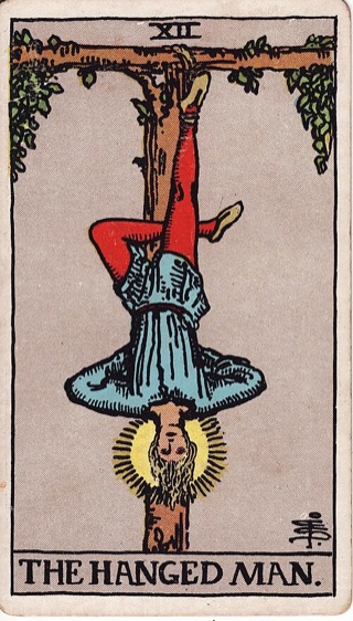 The Hanged Man tarot card (Rider-Waite)