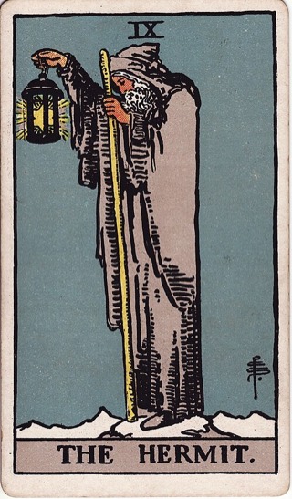 The Hermit tarot card (Rider-Waite)
