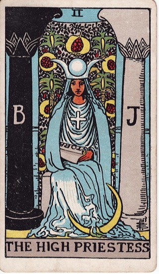 The High Priestess tarot card (Rider-Waite)
