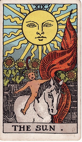 The Sun tarot card (Rider-Waite)