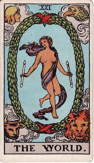 The World tarot card (Rider-Waite)
